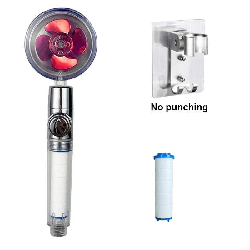 High Pressure Water-Saving Handheld Shower Head tou07-red-base by HitMyNeed