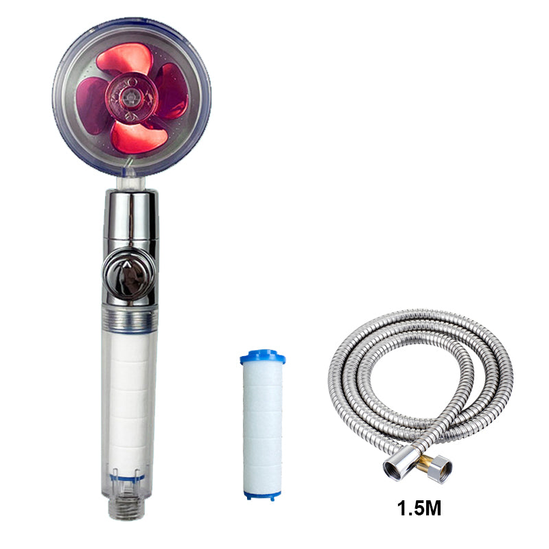 High Pressure Water-Saving Handheld Shower Head tou07-red-hose by HitMyNeed