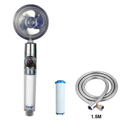 High Pressure Water-Saving Handheld Shower Head tou07-silver-hose by HitMyNeed