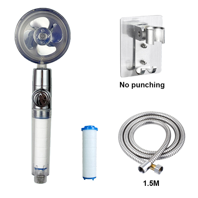 High Pressure Water-Saving Handheld Shower Head tou07-silver-suit by HitMyNeed