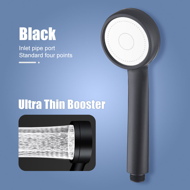 High Pressure Water-Saving Rainfall Shower Head Set black by HitMyNeed