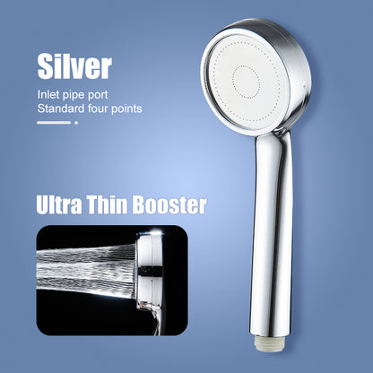 High Pressure Water-Saving Rainfall Shower Head Set silver by HitMyNeed