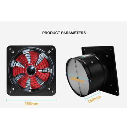 High-Speed Kitchen Exhaust Fan 120W 350mm Panel by HitMyNeed