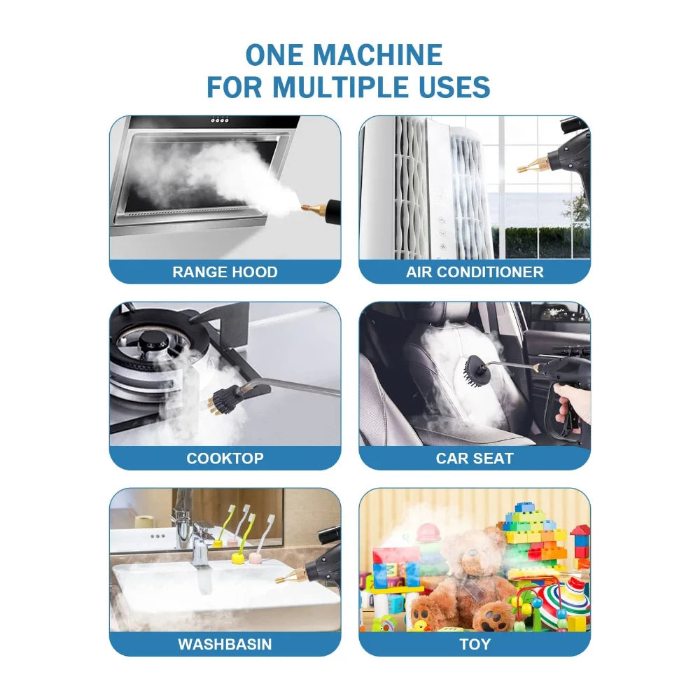 High-Temperature Home Steam Cleaner with Brush Set by HitMyNeed