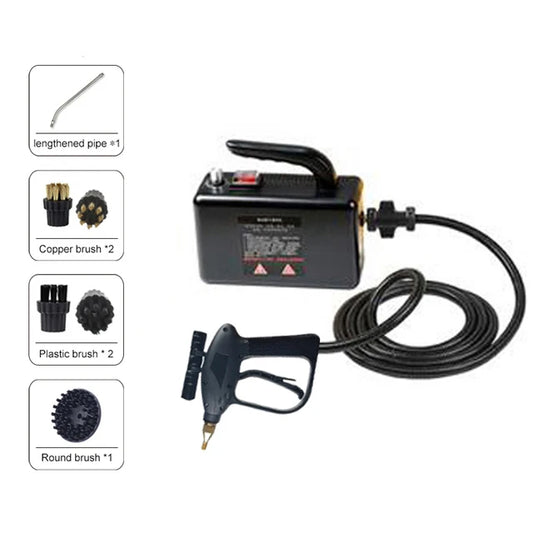 High-Temperature Home Steam Cleaner with Brush Set black by HitMyNeed