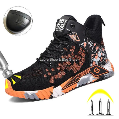 High Top Steel Toe Safety Work Boots Unisex by HitMyNeed