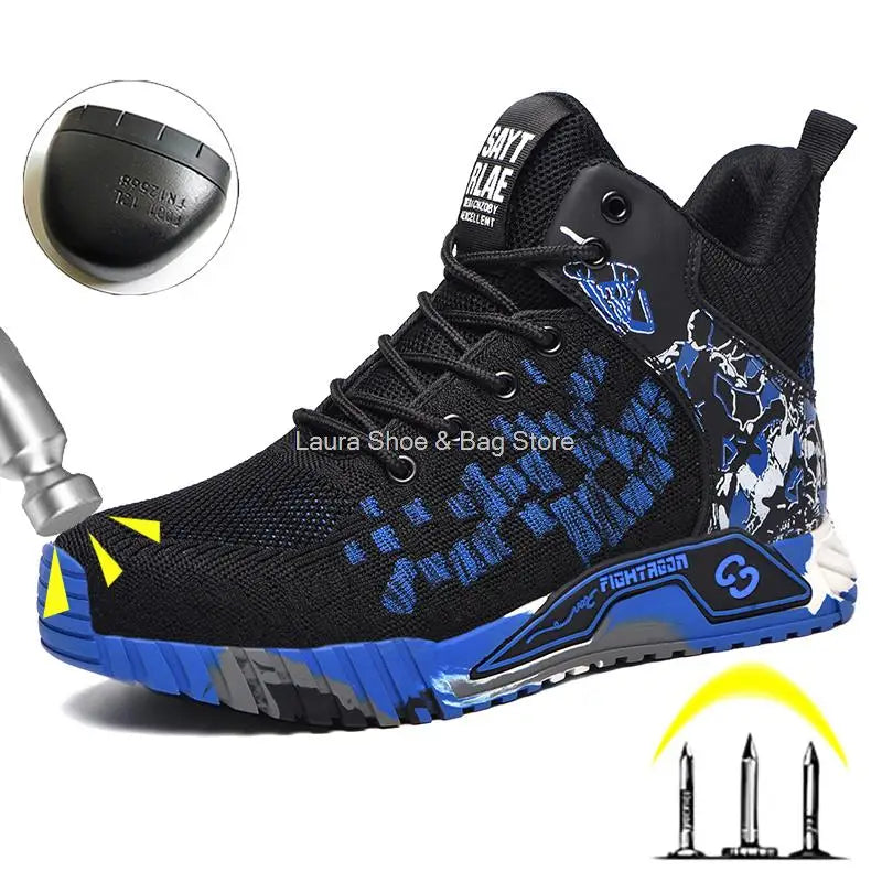 High Top Steel Toe Safety Work Boots Unisex by HitMyNeed