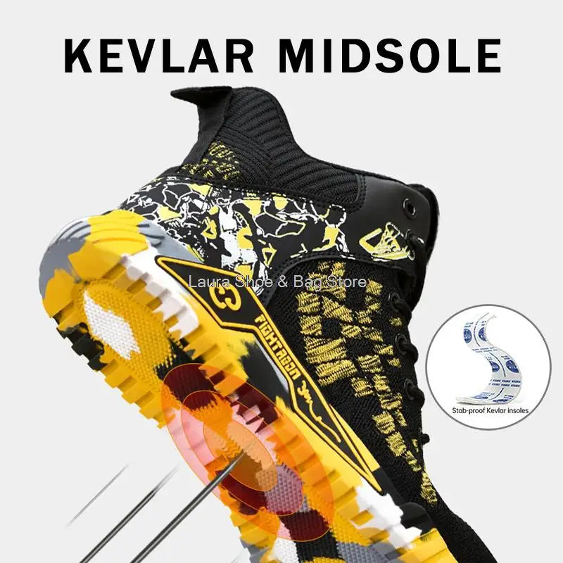 High Top Steel Toe Safety Work Boots Unisex by HitMyNeed