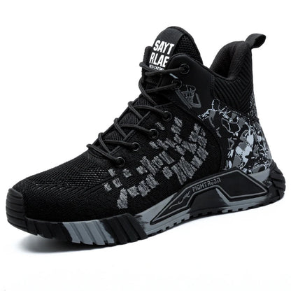 High Top Steel Toe Safety Work Boots Unisex ys862black 46.0 by HitMyNeed