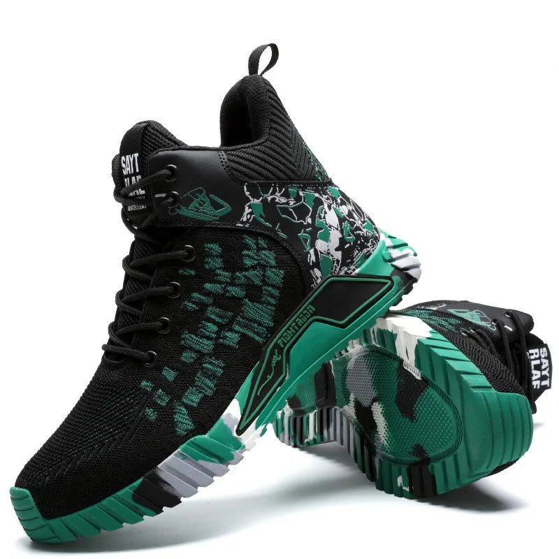 High Top Steel Toe Safety Work Boots Unisex ys862green 42.0 by HitMyNeed