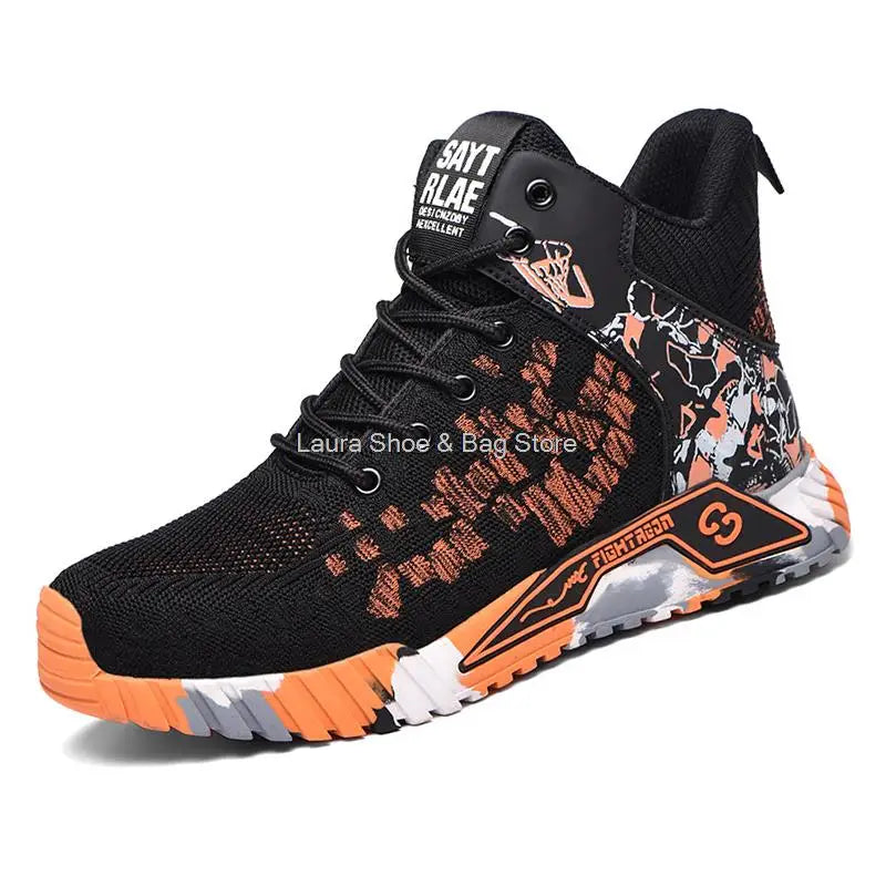 High Top Steel Toe Safety Work Boots Unisex ys862orange 46.0 by HitMyNeed