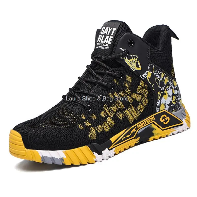 High Top Steel Toe Safety Work Boots Unisex ys862yellow 46.0 by HitMyNeed