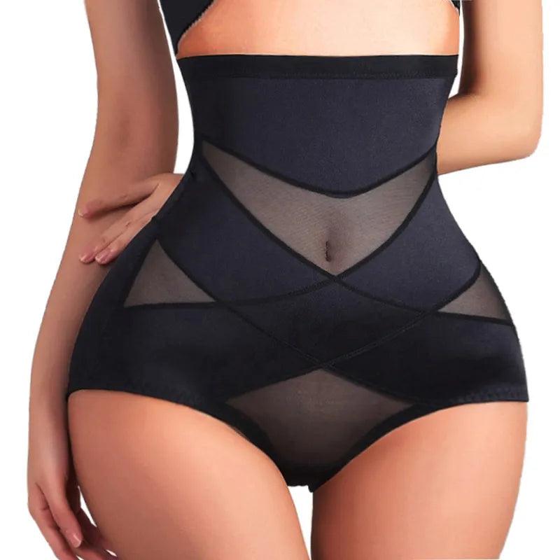 High Waist Cross Body Tummy Control Shaper Panties by HitMyNeed