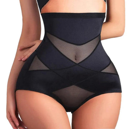 High Waist Cross Body Tummy Control Shaper Panties by HitMyNeed