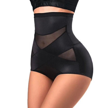 High Waist Cross Body Tummy Control Shaper Panties by HitMyNeed