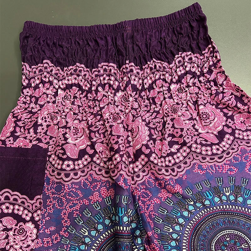 High Waisted Women's Boho Pants with Pocket by HitMyNeed