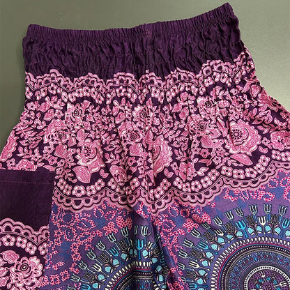 High Waisted Women's Boho Pants with Pocket by HitMyNeed