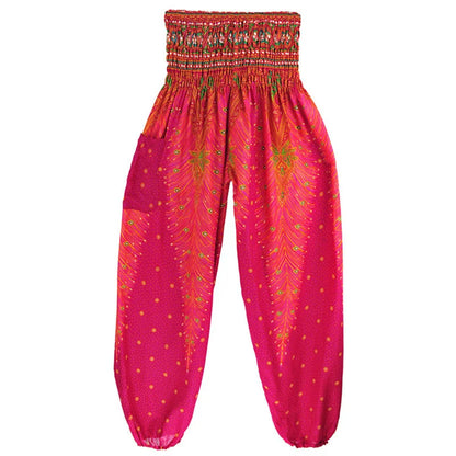 High Waisted Women's Boho Pants with Pocket h00110 by HitMyNeed