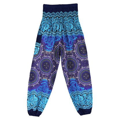 High Waisted Women's Boho Pants with Pocket h00405 by HitMyNeed
