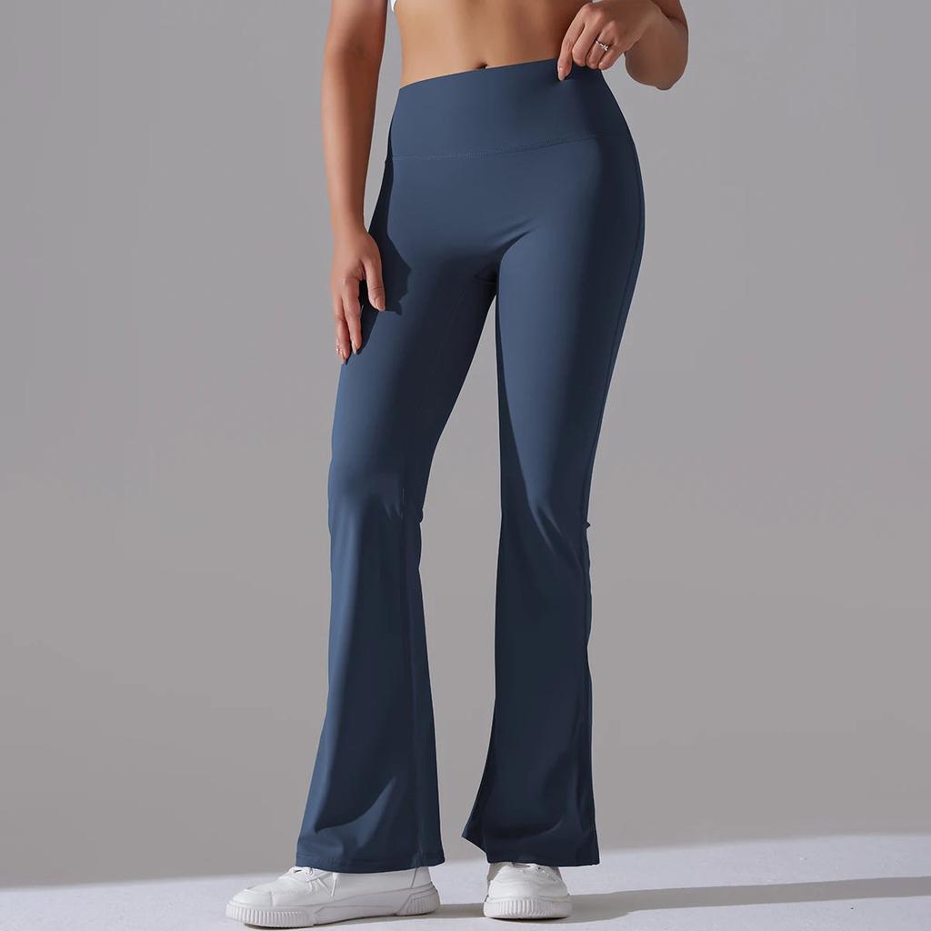 High Waisted Women's Flare Leggings for Everyday Wear by HitMyNeed