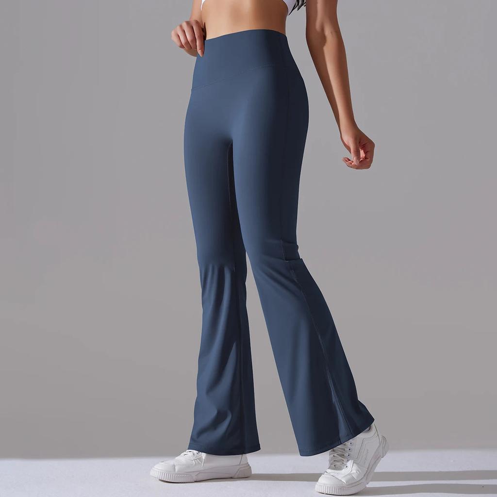 High Waisted Women's Flare Leggings for Everyday Wear by HitMyNeed