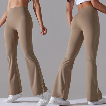 High Waisted Women's Flare Leggings for Everyday Wear by HitMyNeed