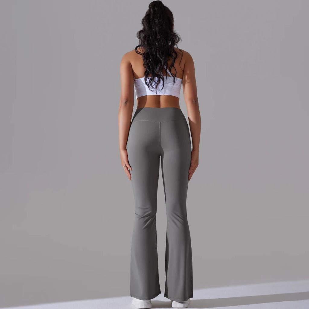 High Waisted Women's Flare Leggings for Everyday Wear by HitMyNeed