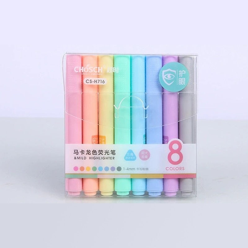 Highlighter Markers Set, 8 Candy Colors by HitMyNeed