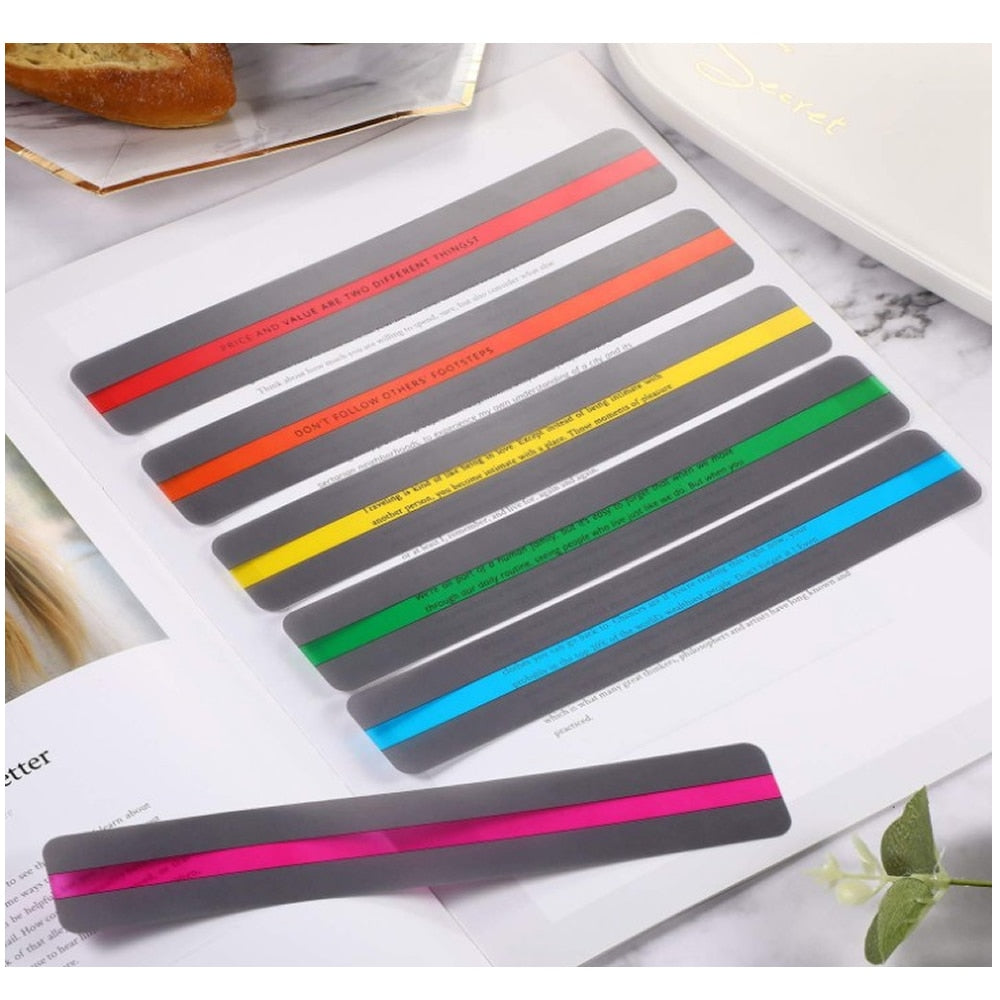 Highlighter Reading Guide Strips, 8-Color Set by HitMyNeed