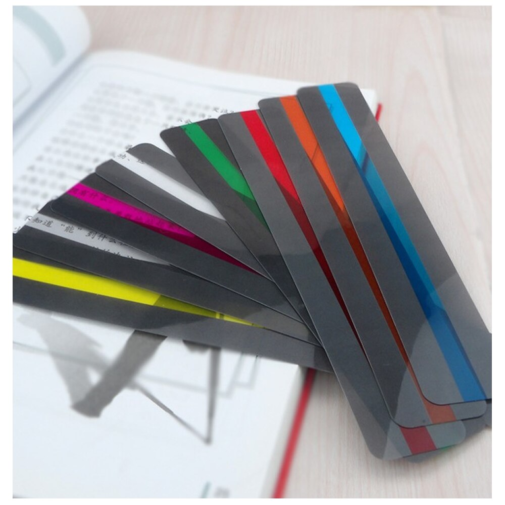 Highlighter Reading Guide Strips, 8-Color Set by HitMyNeed
