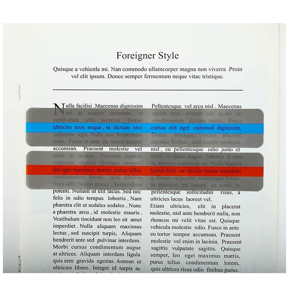 Highlighter Reading Guide Strips, 8-Color Set by HitMyNeed