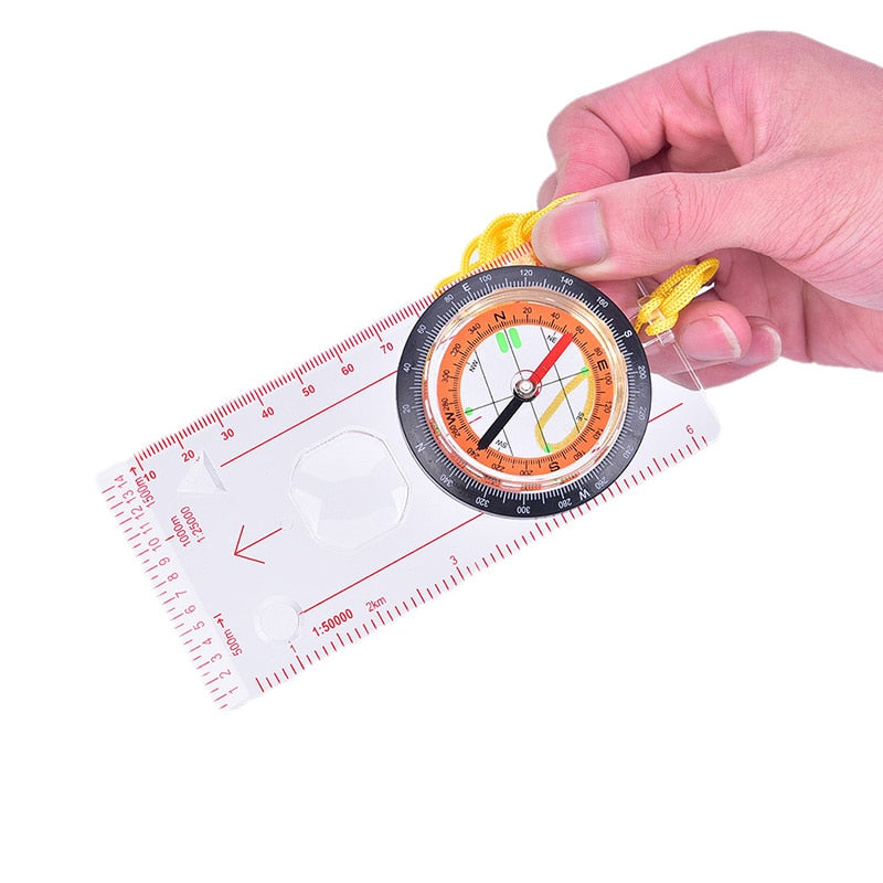 Hiking Compass with Map Ruler and Protractor by HitMyNeed