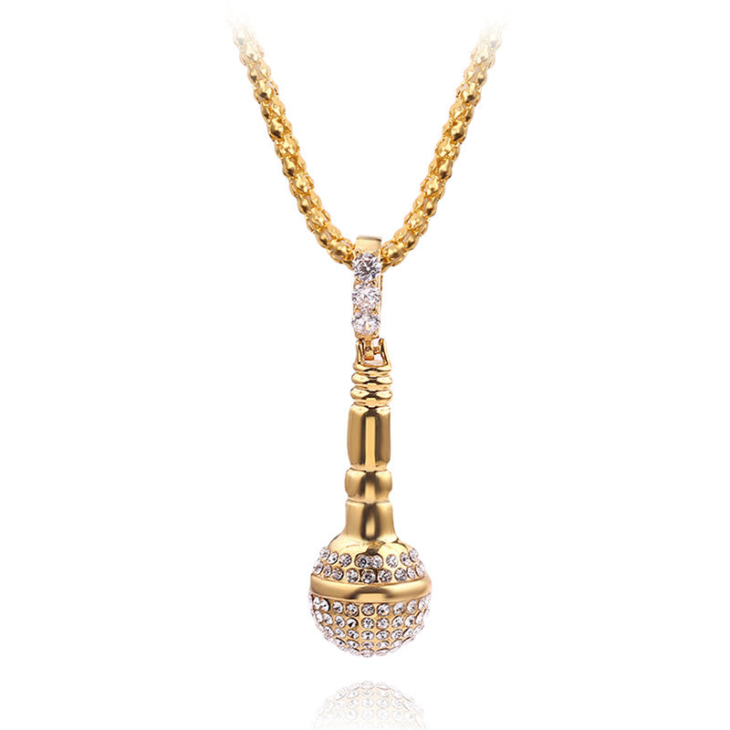 Hip Hop Microphone Pendant Necklace for Musicians by HitMyNeed