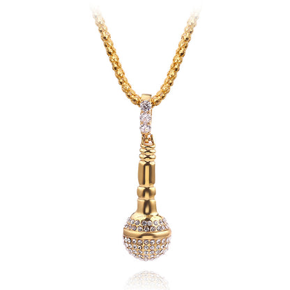 Hip Hop Microphone Pendant Necklace for Musicians by HitMyNeed