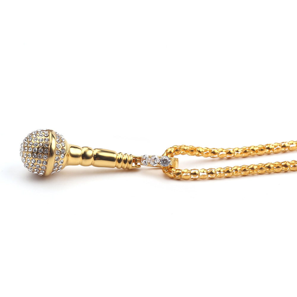 Hip Hop Microphone Pendant Necklace for Musicians by HitMyNeed