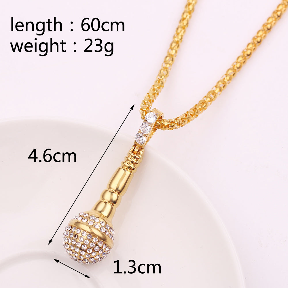 Hip Hop Microphone Pendant Necklace for Musicians by HitMyNeed