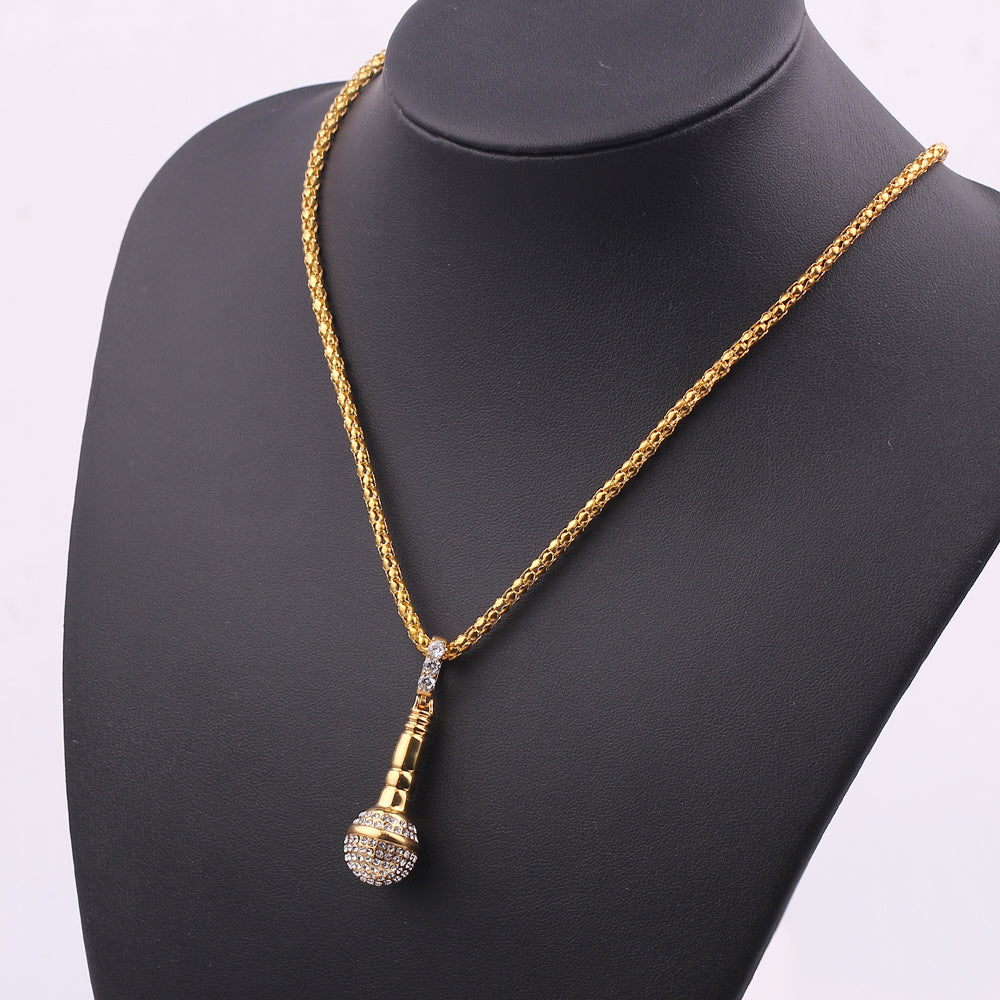 Hip Hop Microphone Pendant Necklace for Musicians by HitMyNeed