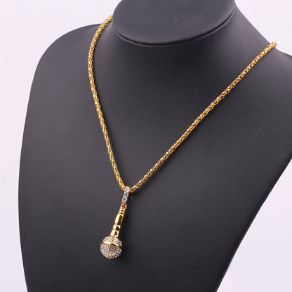 Hip Hop Microphone Pendant Necklace for Musicians by HitMyNeed