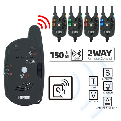Hirisi S8 Carp Wireless Bite Alarm Set with Remote by HitMyNeed
