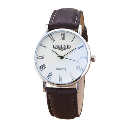 His and Hers Analog Watch Set with Leather Straps by HitMyNeed