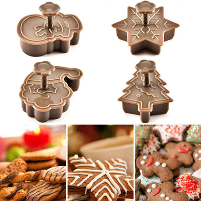 Holiday Cookie Cutters 4-Piece Christmas Set by HitMyNeed