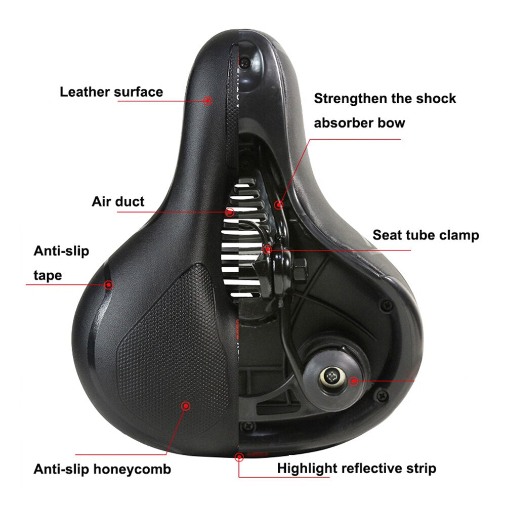Hollow Breathable Shock-Absorbing Bike Saddle by HitMyNeed