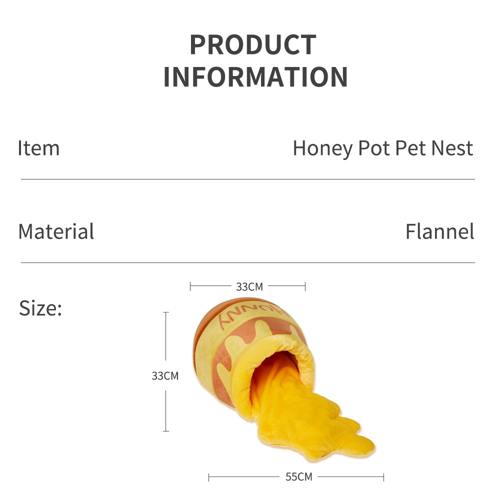 Honey Jar Cat Bed Cozy Covered Pet House by HitMyNeed