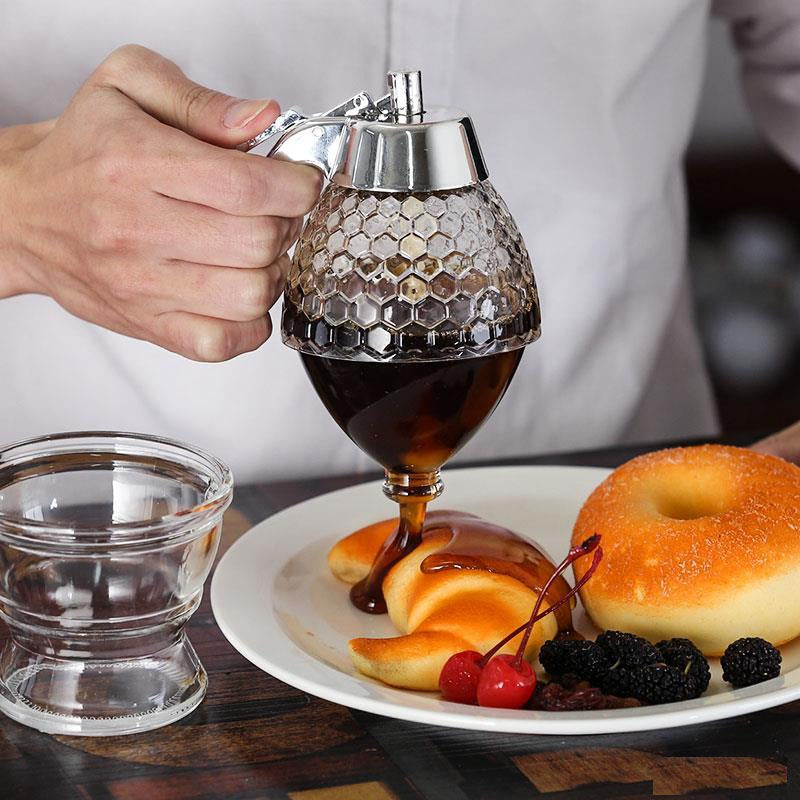 Honey Pourer Syrup Dispenser with Stand by HitMyNeed