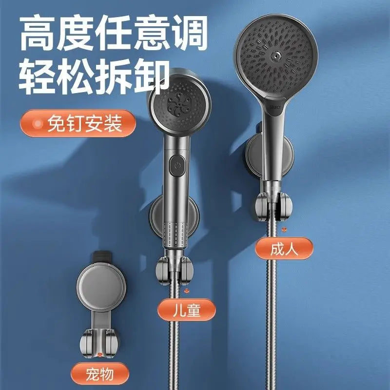 Horizontal Suction Cup Handheld Shower Head Holder by HitMyNeed