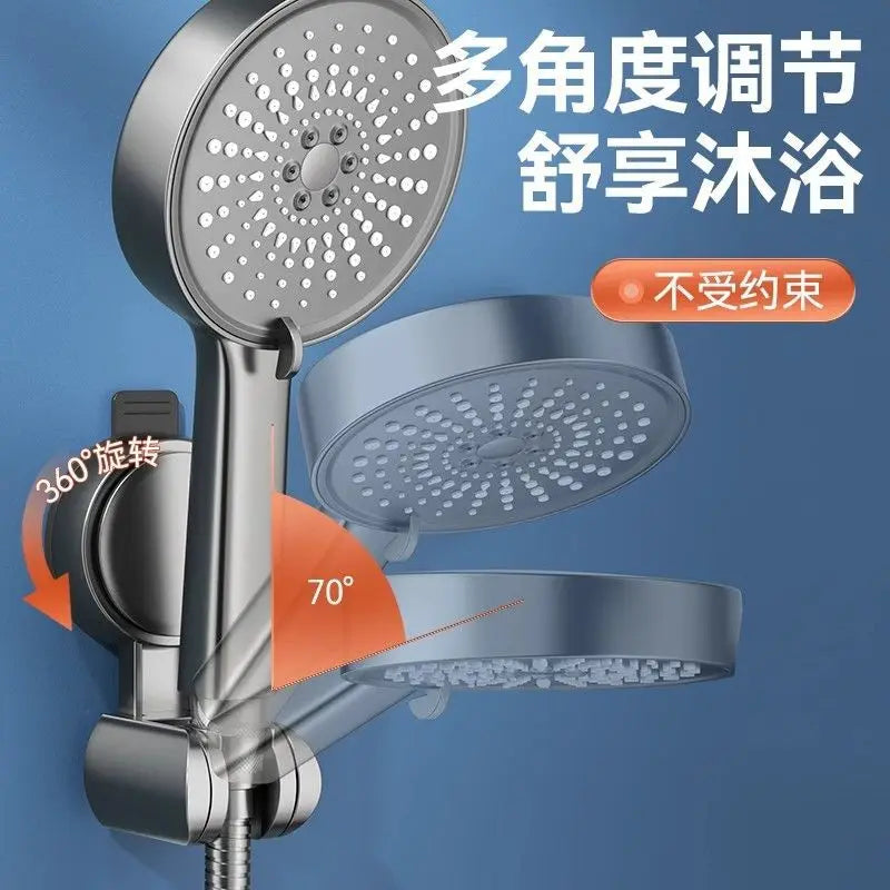 Horizontal Suction Cup Handheld Shower Head Holder by HitMyNeed