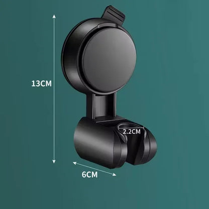Horizontal Suction Cup Handheld Shower Head Holder black by HitMyNeed