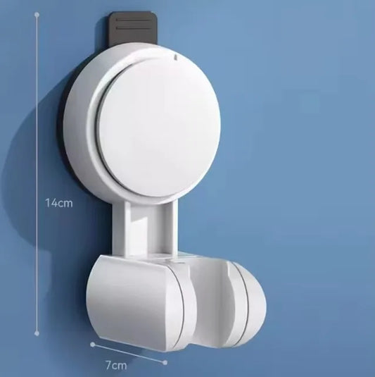 Horizontal Suction Cup Handheld Shower Head Holder white by HitMyNeed
