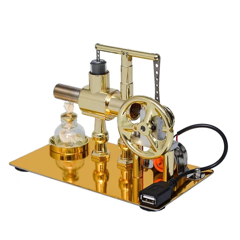 Hot Air Single Cylinder Stirling Engine Generator Toy by HitMyNeed