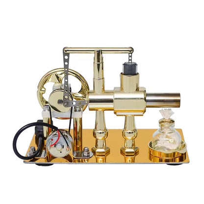 Hot Air Single Cylinder Stirling Engine Generator Toy by HitMyNeed